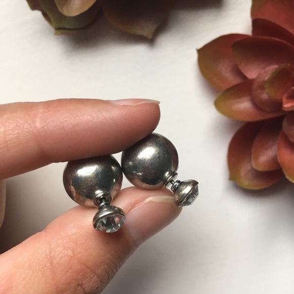 Vintage Silver Ball Boho Studs - Picture 2 of 3